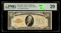 1928 U.S. $10 Gold Certificate - Fr# 2400 (AA Block) Woods | Mellon (PMG Very Fine 20) at PristineAuction.com