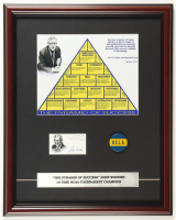 John Wooden Signed Custom Framed "Pyramid of Success" Cut Display Inscribed (PSA) at PristineAuction.com
