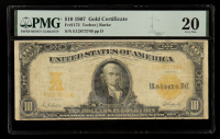 1907 U.S. $10 Gold Certificate - Fr# 1172 Teehee | Burke (PMG Very Fine 20) at PristineAuction.com