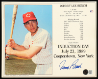 Johnny Bench Signed Reds 8x10 Photo (Beckett) at PristineAuction.com