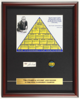 John Wooden Signed Custom Framed "Pyramid of Success" Cut Display (PSA) at PristineAuction.com