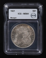 1921 Morgan Silver Dollar (ICG MS64) at PristineAuction.com