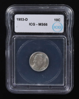 1953-D Roosevelt Silver Dime (ICG MS66) at PristineAuction.com