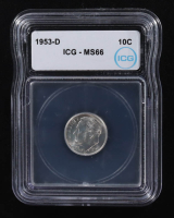 1953-D Roosevelt Silver Dime (ICG MS66) at PristineAuction.com