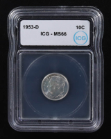 1953-D Roosevelt Silver Dime (ICG MS66) at PristineAuction.com