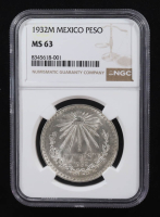1932-M Mexico Peso (NGC MS63) at PristineAuction.com