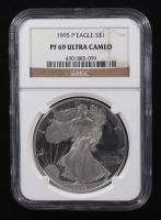 1995-P Proof American Silver Eagle $1 (NGC PF69 Ultra Cameo) at PristineAuction.com