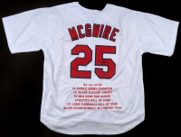 Mark McGwire Signed Career Highlight Statistics Jersey (Authentic Ink) at PristineAuction.com