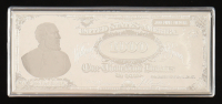 1890 U.S. $1000 Treasury Note - 4 Ounce .999 Fine Silver Bullion Art Bar at PristineAuction.com