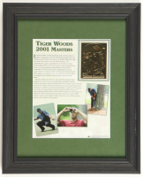 Tiger Woods 2001 Masters Champion 23kt Gold Commemorative Card Custom Framed Display at PristineAuction.com