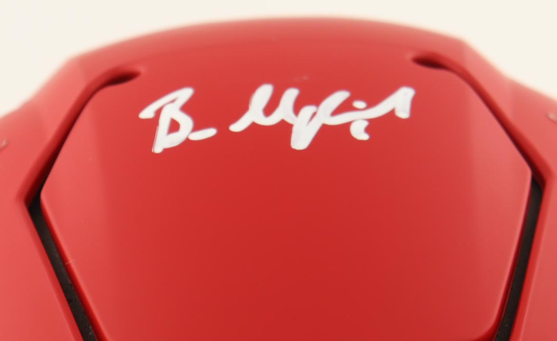 Baker Mayfield Signed Buccaneers Full-Size Authentic On-Field Rave Alternate Speed Helmet (Beckett) at PristineAuction.com Baker Mayfield Signed Buccaneers Full-Size Authentic On-Field Rave Alternate Speed Helmet (Beckett) at PristineAuction.com