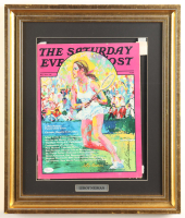 LeRoy Neiman Signed Chris Evert Custom Framed 1976 The Saturday Evening Post Magazine Cover Display (JSA) at PristineAuction.com