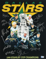 1999 Stars Stanley Cup Champions 16x20 Photo Signed By (11) With Mike Modano, Brett Hull, Ed Belfour, Joe Nieuwendyk (Beckett) at PristineAuction.com