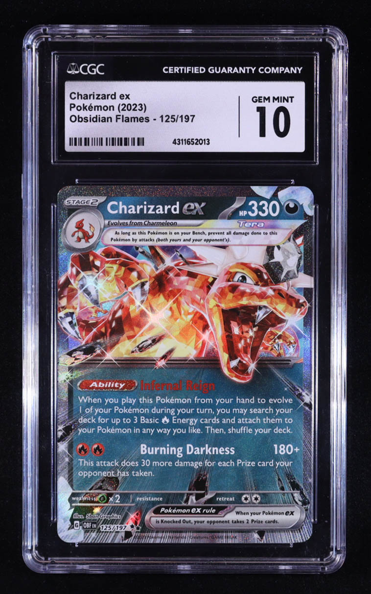 Charizard Ex Pokemon 2023 Obsidian Flames #125 (CGC 10) at PristineAuction.com Charizard Ex Pokemon 2023 Obsidian Flames #125 (CGC 10) at PristineAuction.com