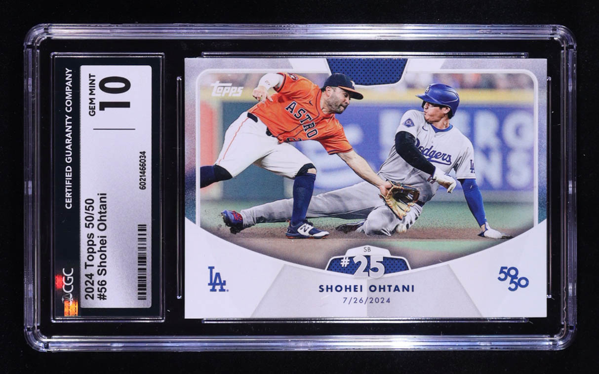 Shohei Ohtani 2024 Topps 50/50 #56 (CGC 10) at PristineAuction.com Shohei Ohtani 2024 Topps 50/50 #56 (CGC 10) at PristineAuction.com
