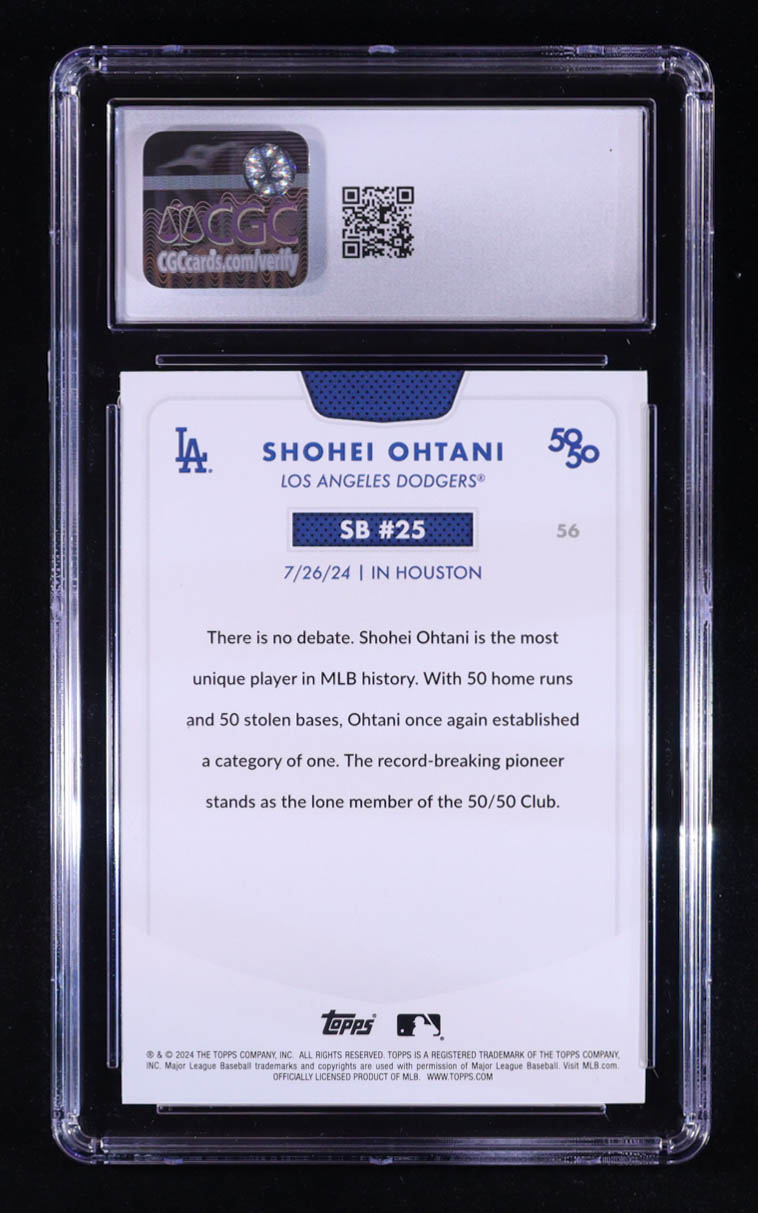Shohei Ohtani 2024 Topps 50/50 #56 (CGC 10) at PristineAuction.com Shohei Ohtani 2024 Topps 50/50 #56 (CGC 10) at PristineAuction.com