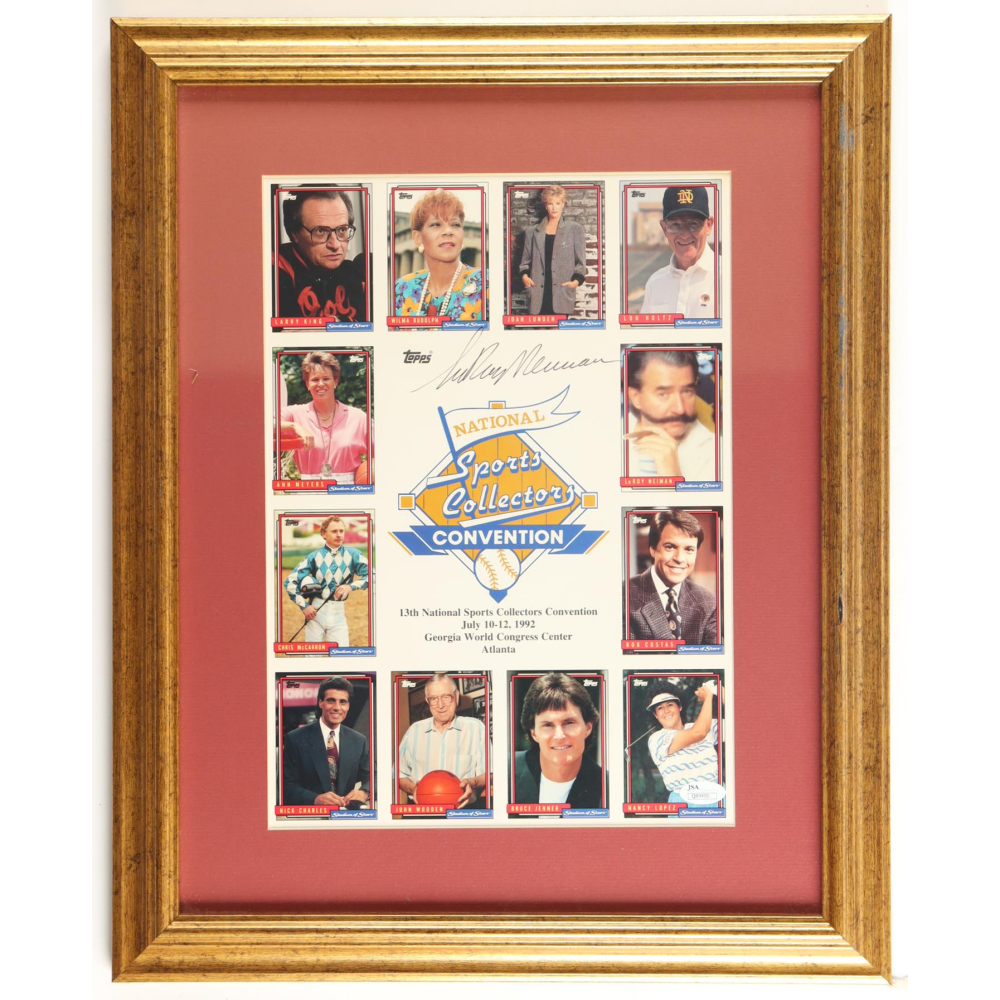 LeRoy Neiman Signed 1992 National Sports Collectors Convention Custom Framed Poster Display (JSA) at PristineAuction.com