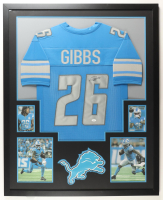 Jahmyr Gibbs Signed Custom Framed Jersey Display (JSA) at PristineAuction.com