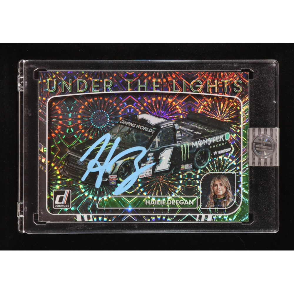 Hailie Deegan Signed 2023 Donruss Under the Lights #18 (PA) at PristineAuction.com
