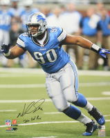 Ndamukong Suh Signed Lions 16x20 Photo Inscribed "2010 Def ROY" (Beckett) at PristineAuction.com