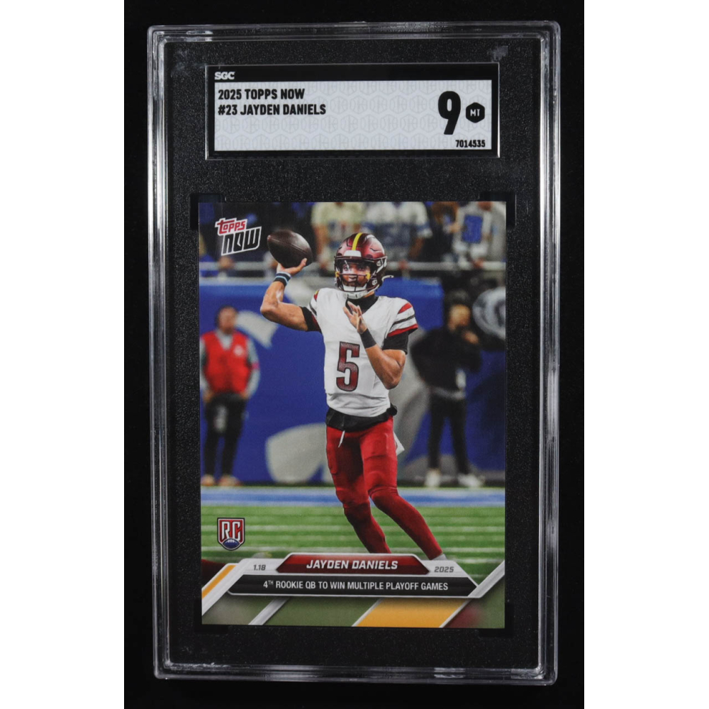 Jayden Daniels 2025 Topps Now #23 RC (SGC 9) at PristineAuction.com