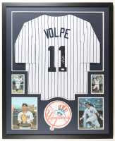 Anthony Volpe Signed Custom Framed Jersey Display (JSA) at PristineAuction.com