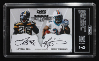 Le'Veon Bell/Ricky Williams 2024 Onyx Vintage H/B Featured Back2Back Auto #1/99 (TAG 9) at PristineAuction.com