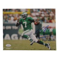 Michael Vick Signed Eagles 8x10 Photo Inscribed "2010 NFL Comeback POY" & "Fly Eagles Fly" (JSA) at PristineAuction.com