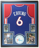 Julius "Dr. J" Erving Signed Custom Framed Jersey Display (JSA) at PristineAuction.com