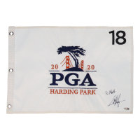 Collin Morikawa Signed 2020 PGA Championship Pin Flag Inscribed "To Matt" (JSA) at PristineAuction.com