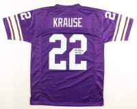 Paul Krause Signed Jersey Inscribed "HOF 98" (JSA) at PristineAuction.com