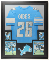 Jahmyr Gibbs Signed Custom Framed Jersey Display (JSA) at PristineAuction.com