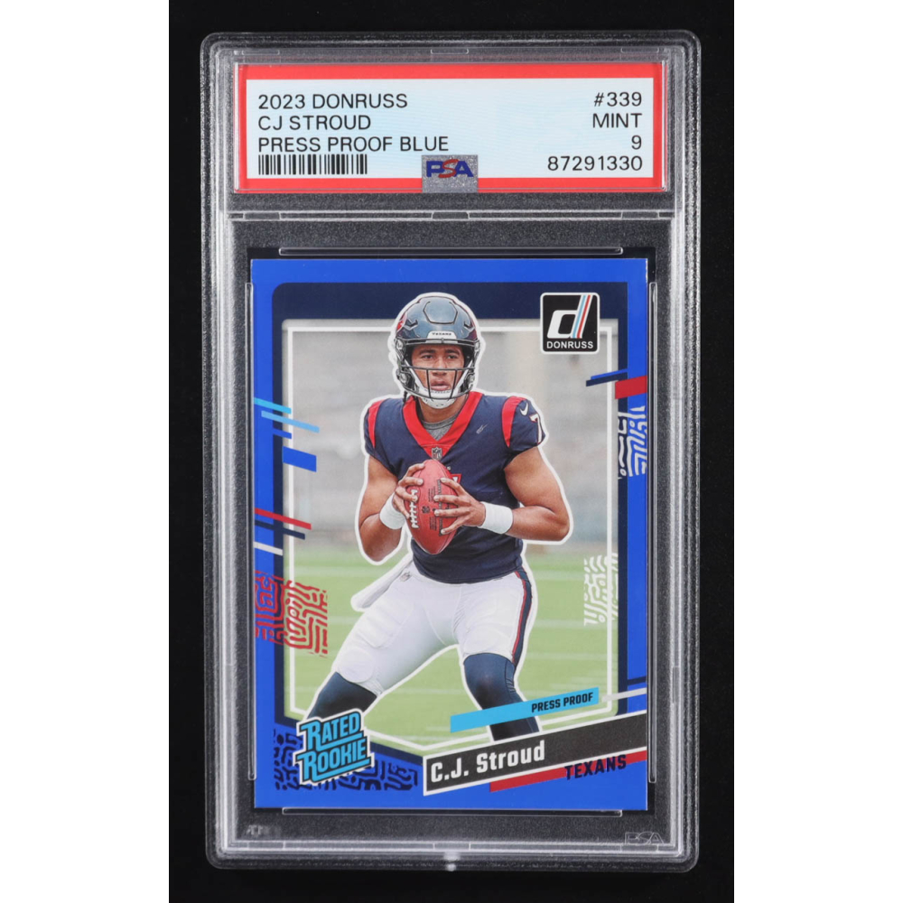 CJ Stroud 2023 Donruss Blue Press Proof #339 RC (PSA 9) at PristineAuction.com