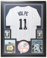 Anthony Volpe Signed Custom Framed Jersey Display (JSA) at PristineAuction.com