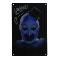 David Howard Thornton Signed "Terrifier" 8x12 Metal Poster Inscribed "Art the Clown" with Hand-Drawn Sketch (JSA) at PristineAuction.com