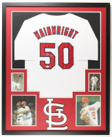 Adam Wainwright Signed Custom Framed Jersey Display (JSA) at PristineAuction.com
