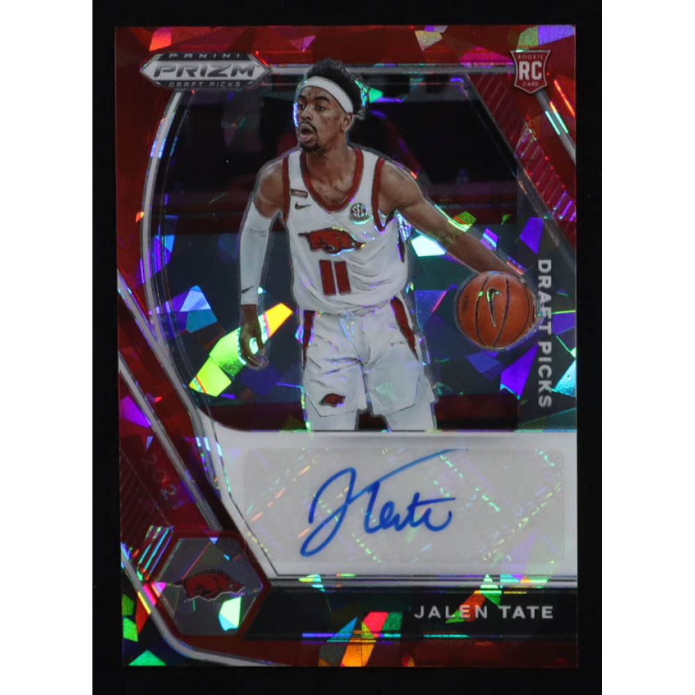 Jalen Tate 2021-22 Panini Prizm Draft Picks Draft Picks Autographs Prizms Red Ice #22 RC at PristineAuction.com