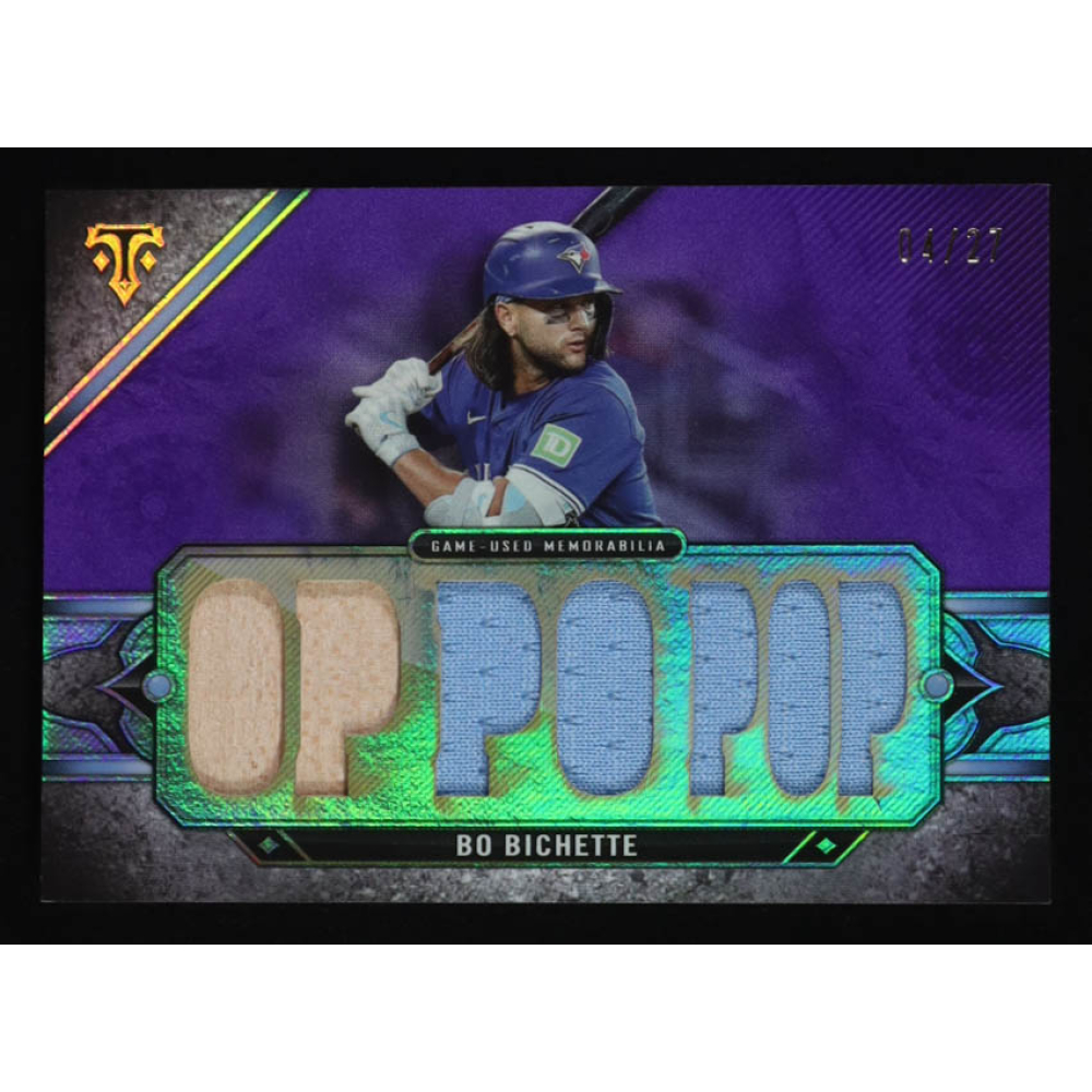 Bo Bichette 2021 Topps Triple Threads Relics Amethyst #TTRBB4 #4/27 at PristineAuction.com