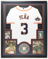 Jeremy Pena Signed Custom Framed Jersey Display (JSA) at PristineAuction.com