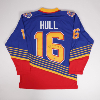 Brett Hull Signed Blues Mitchell & Ness Authentic Jersey (Schwartz) at PristineAuction.com