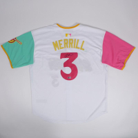 Jackson Merrill Signed Padres Nike Authentic Jersey (Beckett) at PristineAuction.com