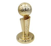 Larry Bird Signed Larry O'Brien Replica Trophy (Beckett) at PristineAuction.com