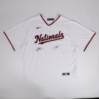 James Wood & CJ Abrams Signed Nationals Nike Authentic Jersey (Beckett) at PristineAuction.com