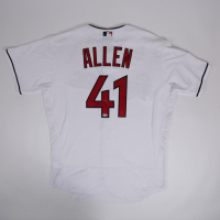 Logan Allen Signed Guardians Team-Issued Nike Authentic Jersey (MLB) at PristineAuction.com