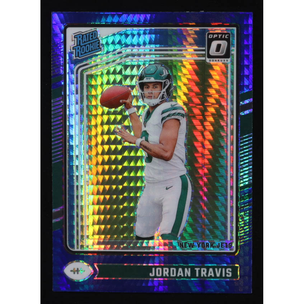 Jordan Travis 2024 Donruss Optic Blue Hyper #260 RR RC at PristineAuction.com