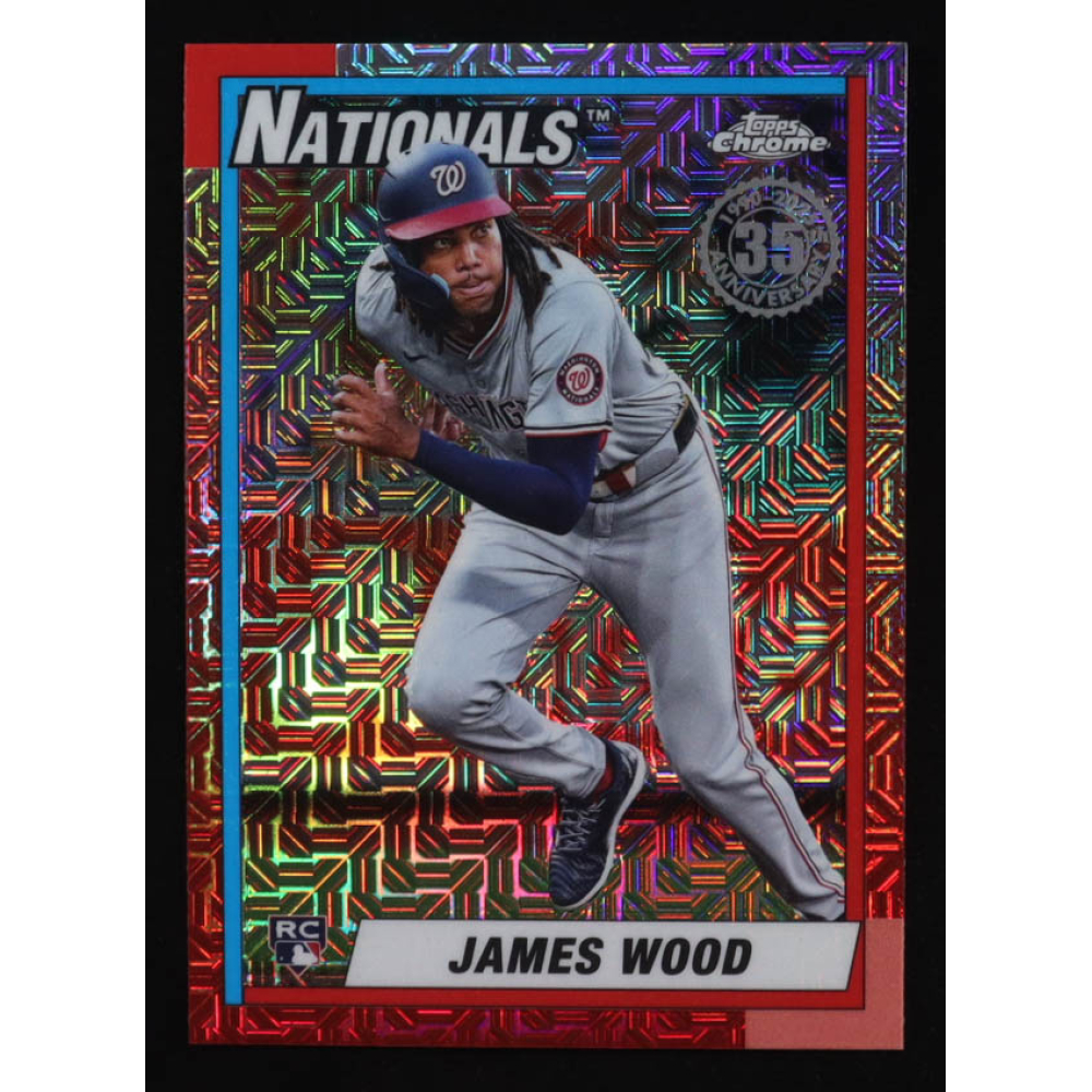 James Wood 2025 Topps '90 Topps Silver Pack Chrome #T90C145 RC at PristineAuction.com