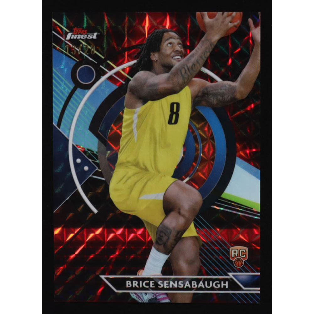 Brice Sensabaugh 2023-24 Finest Red & Black Geometric Refractors #82 RC #13/20 at PristineAuction.com Brice Sensabaugh 2023-24 Finest Red & Black Geometric Refractors #82 RC #13/20 at PristineAuction.com