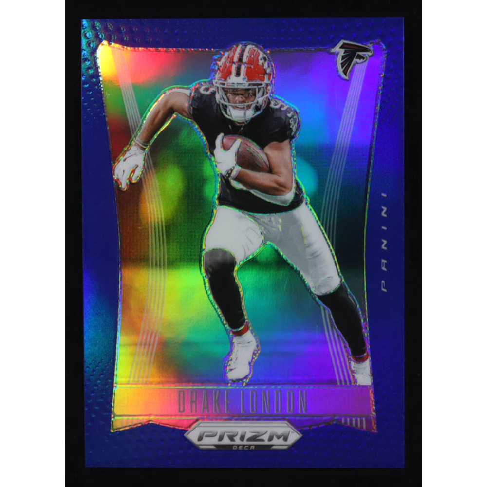 Drake London 2024 Panini Prizm Deca Prizms Blue #11 #21/149 at PristineAuction.com Drake London 2024 Panini Prizm Deca Prizms Blue #11 #21/149 at PristineAuction.com