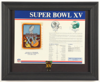 1981 "Raiders vs Eagles" Super Bowl XV Uniform Patch Custom Framed Display at PristineAuction.com