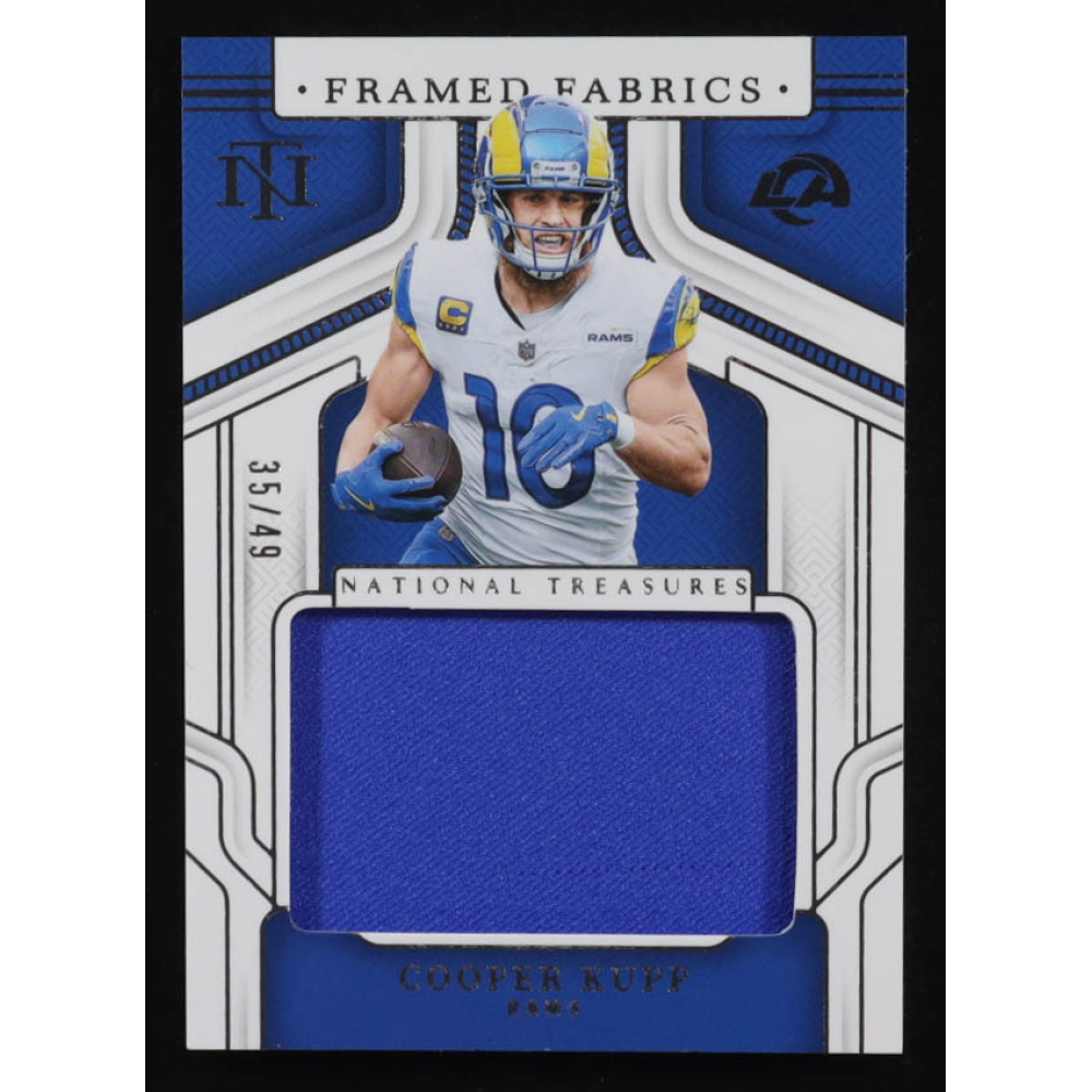Cooper Kupp 2024 Panini National Treasures Framed Fabric #8 #35/49 at PristineAuction.com Cooper Kupp 2024 Panini National Treasures Framed Fabric #8 #35/49 at PristineAuction.com